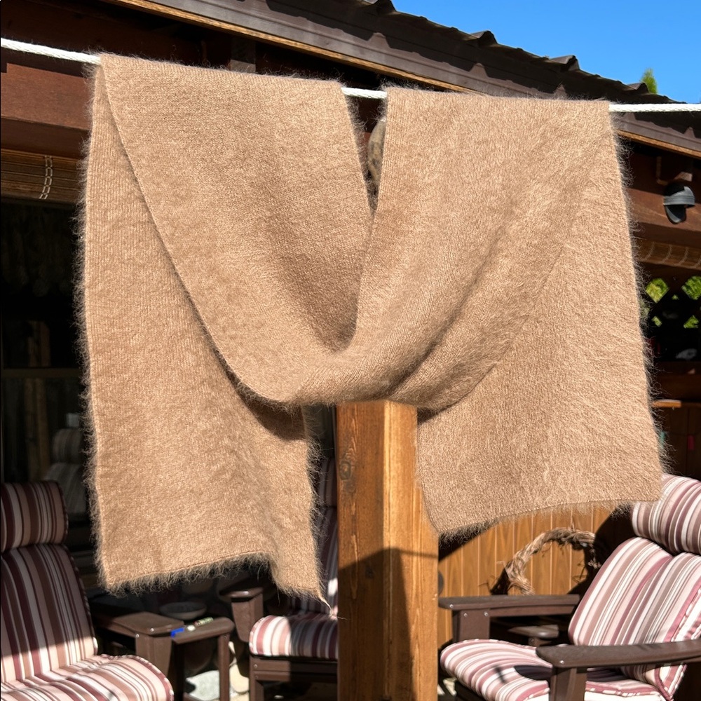 Cozy Tan Cashmere Scarf